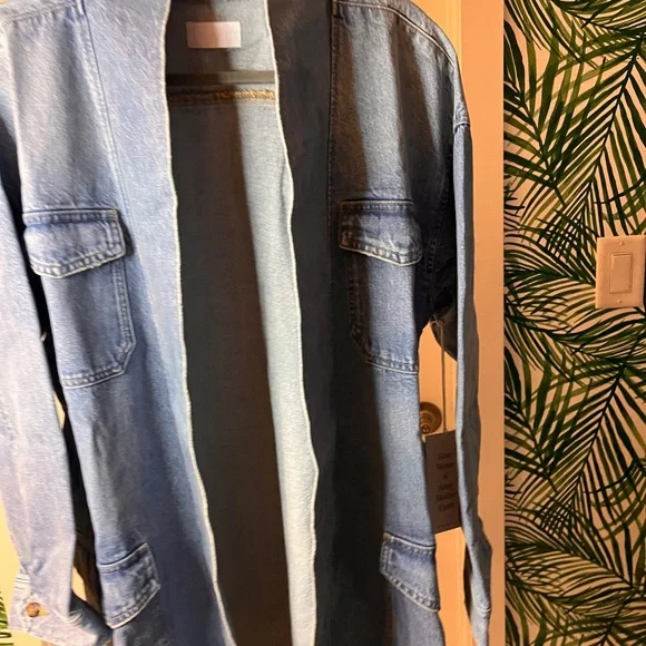 Boyish x Free People Blue Denim Joaquin Kimono Jacket Dress Small NWT - Picture 5 of 16